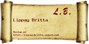 Lippay Britta névjegykártya
